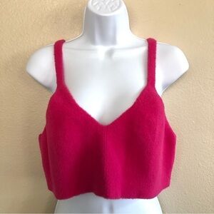 Sergio Hudson x Target Pink Barbie core Women's Fuzzy Bralette Sweater Size 1X